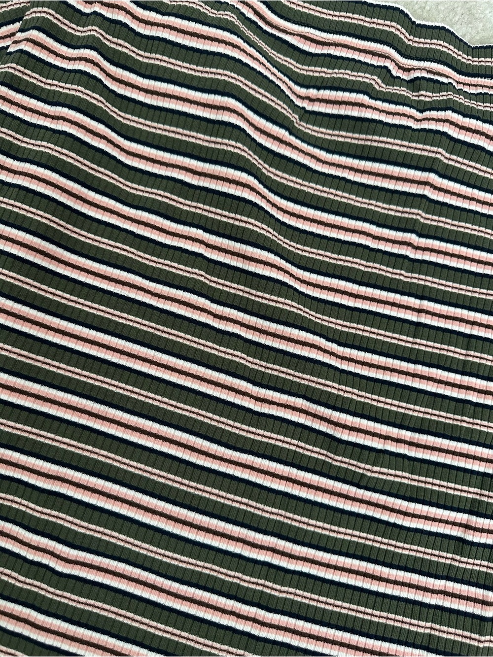 No Boundaries Black and Pink Striped Ribbed Two-Piece Skirt Set - Picture 2 of 3